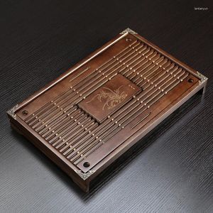 Tea Trays Drawer Type Wooden Set Tray Drainage Water Storage Solid Wood Table