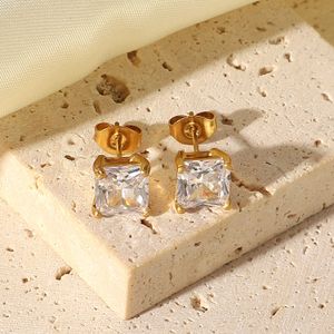 2024 Gold Ohrringe für Frauen Designer Ohrringe Halbmondkugel Dicke klobige Bolzenohrringe Damen Edelstahl Gold Silber Ohrring Schmuck Schmuck