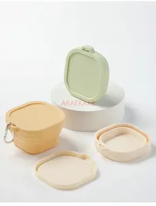 Dinnerware Define Silicone dobring tigela portátil portátil de alta temperatura resistente à lancheira bebê lanche comprimido Tableware de viagem