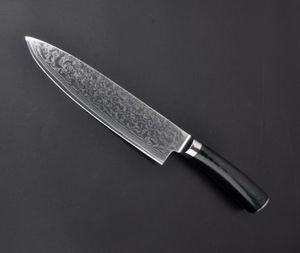 67 Layer VG10 Damasco Chef de aço de 8 polegadas Damasco Kitchen Knives Damascus Knife Alta qualidade VG10 Japão de aço japonês Faca Micarta6236119