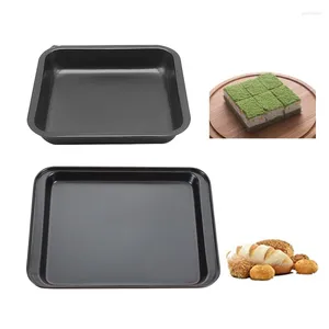 Pişirme Kalıpları 2 Boyutlar Kare Kek Pan 9.5x7 8x8 İnç Karbon Çelik Mini Tavalar Premium Yapışmaz Bakeware Set Mutfak Araçları
