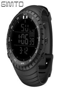 Gimto grande relógio digital Men Sports Watches for Running Stopwatch à prova d'água LED de pulso eletrônico LED Men 2019 Presente L2290023