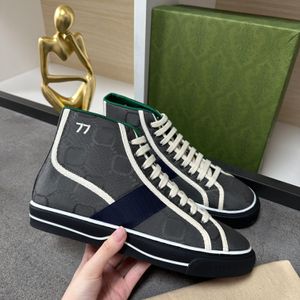Designers shoes Canvas Casual Shoes Luxurys Designers Womens Shoe Italy Green And Red Web Stripe Rubber Sole Stretch Cotton Low Mens Sneakers