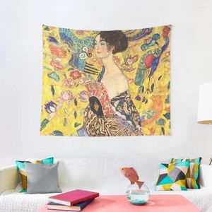 Arazzi Gustav Klimt - Lady with a Fan Takerstry Wall Decoration Decor House