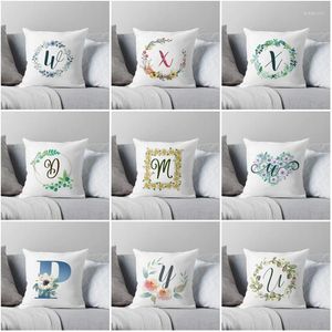 Kudde Creative Weather Chart Printed Square Pillow Case Car Soffa Office Chair Simple Home Decoration