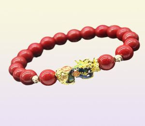 Feng Shui Stone Beads Bracelet Men Women Unisex Wristband Change Color Pixiu Wealth and Good Luck Women Bracelet9587185