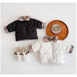 Jacken 23b Winter Kids Designer Pufferjacke Baby Jungen Mädchen Baumwollpadded Kinder Mantel Drop Lieferung Mutterschaft Kleidung Outwear DHFNA DHFNA