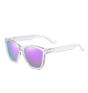 2020 Mirror Clear Frame Polarized Sunglasses women Vintage Sun Glasses Fashion Mirror Shades UV 40014619156