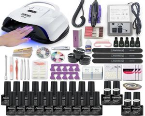 Zestaw super manicure do zestawu do paznokci z LED lampy do paznokci 20000 rpm maszyna wiertła Polska zestaw akrylowy