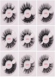 25 mm Mink Wimpern Dramatische lange Nerzwimpern Make -up Vollstreifen Wimpern 25 mm falsche Wimpern 3D Nerz Wimpern wiederverwendbar4156248