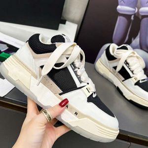 Designer Shoes AM-1 Bone Sneakers Runner men fluffy breathable Genuine leather Comfortable skateboard shoe with large tongue