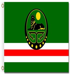 Chechen National Flag 90x150cm 100d Polyester Fabric Poster 3x5ft Alla länder officiella standardbannrar trycker dekoration8647015