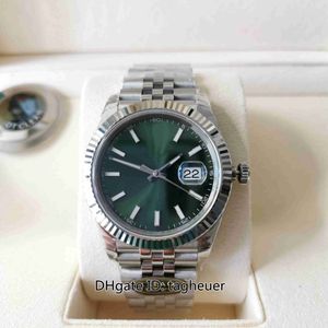 Nane yeşil kadran erkekleri izle temiz fabrika 41mm datejust 126334 Saatler 904L Çelik Jübile Bilezik Cal 3235 Hareket Mekanik Otomatik 277o