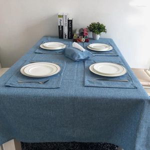 Tanta de mesa Decoração por atacado Decoração de linho de algodão rugas grátis anti-fading toalhas de mesa bordadas com borlas com borlas