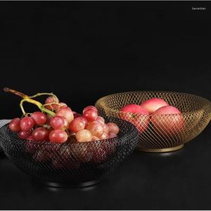 Bowls Iron Fruit Basket Sleek Creative Design Multi-functional Stylish Decoration Convenient Drainage Durable Living Room Plate