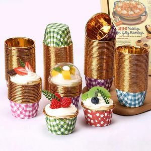 Pişirme Kalıpları 10 adet Cupcake Astarları Şeffaf Kapak Folyo Kalıp Kalıp Kalıp Kalıp Hamuryası Pasta Aksesuarları