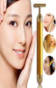 Energy beauty bar Slimming Face 24k Gold Vibration Facial Beauty Roller Massager Stick Lift Skin Tightening Wrinkle Stick Bar Face9407196