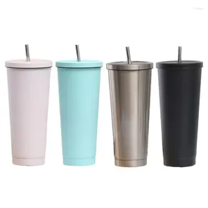 Garrafas de água moderna copo isolada de 750 ml de aço inoxidável xícara de café simples caneca de chá reutilizável xícaras amigáveis de viagem