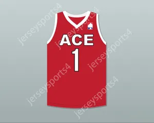 CUSTOM NAY Mens Youth/Kids MR. BEAST 1 ACE FAMILY CHARITY RED BASKETBALL JERSEY TOP Stitched S-6XL