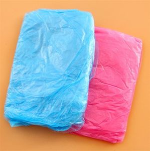 Capa de chuva descartável Adulto Capuz da prova d'água de emergência Poncho Camping deve chuva Casaco unissex Onetime Rainwear 500pcs3587694