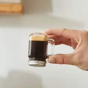 Vinglas 35 ml Mini kaffekoncentrat Underfjädrade förseglade burk läcksäker mjölk honungsflaska liten provkopp förvaring glas