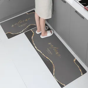 Carpets Kitchen Rug Set Floor Mats 2 Piece PVC Leather Anti Fatigue Area Duty Standing Mat Waterproof Oil Proof Non-Skid Rubber Rugs