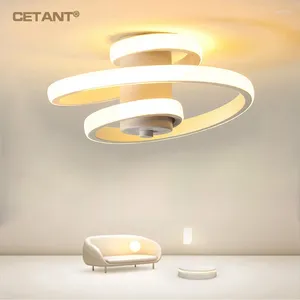 Taklampor Modern LED -ljus inomhus svart/vit spirallampa för vardagsrum sovrum korridor gång hem dekorativa belysningsarmaturer