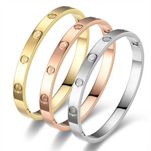 Miłośnicy Ekskluzywna bransoletka do pokazywania miłości 18K Rose Gold Bransoleta Kobieta z pełną parą z wspólną bransoletą C Cart i Bransoletę C