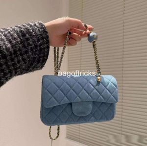 Denim Golden Ball Mulheres Bola Classic Flap ombro Mini Corrente Ajustável Designer de Luxuja Designer de Luxo Crossbody Fanny Pack Coin Purse Cartter Key Pouch Clup