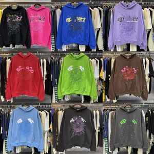 مصمم للرجال مسارات spiderweb رسالة طباعة عتيقة شارع هايب هودوي هوديي عالية الجودة y2k sweatshirts sweatshirts بدلة sweatshirts