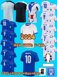 24ユーロカップフランスのサッカージャージ2026予選Mbappe Dembele Coman Saliba Kante Griezmann Camavinga Kit Men PlayerフットボールシャツS-4XL