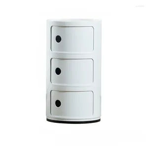 Kitchen Storage Nordic Simple Circular Sliding Door Bedside Table Multi-layer Cabinet Living Room Sofa Side Several Cabinets