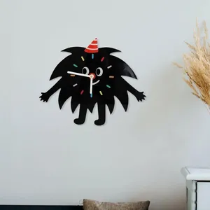 Wall Clocks Cute Clock Black Coal Ball Watch Fashionable Silent For Kids Room Home Indoor Kindergarten Decoration