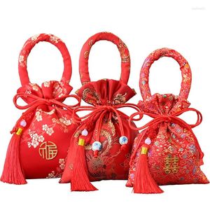 Pacote de doces portátil em estilo chinês embrulhado em estilo chinês