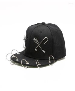 Boll Caps Punk Style Black Parentchild Hip Hop Hats Trend Pin Rivet Tassel Baseball For Men Women Street Fashion Show Casual2778144