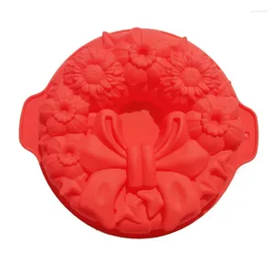 Baking Moulds Bowknot Flower Rose Pattern Cake Pan Muffin Silicone Molds Mousse Mold Bakeware