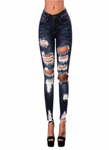 Mulheres sexy jeans rasgados mulher push up a calça lápis de quadril calças femininas plus size xxxl roupas de cintura alta alta de cintura1177914