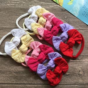 Hår tillbehör grossist 3,1 tum 24 st/mycket söt nylon båge hårband baby flickor roap bowknot pannband barn