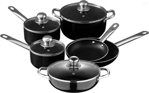 Cookware Sets Pots And Pans Set Nonstick Induction 10 Piece Pan Fry Saucepan Sautepan Dutch Oven