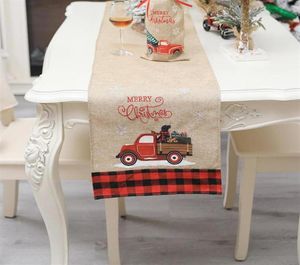 New Design 1PCS Christmas Decoration Car Cartoon Pattern Tablecloth Creative Desktop Decoration Gift Decorations Accessories311T2715104