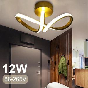 Luzes de teto Linglier LED de casa 12W Lâmpada de estilo moderno 110-220V Luz de quarto simples 3000K-6000K nórdicos