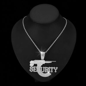 Fashios New Sniper Gun Seurity Letter Pendant شخصية صغيرة