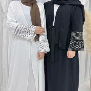 Ubranie etniczne Ramadan Eid muzułmanin kimono Abaya Damen Dubai Turkey Islam Abayas dla kobiet Skromna sukienka ka szatę femme muzulmane kaftan biały t240510dgkr