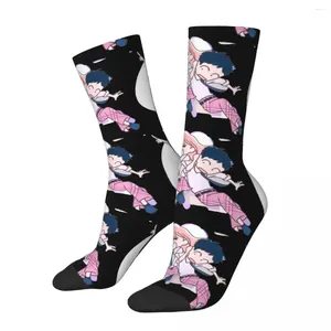 Herrstrumpor Funny Compression Sock for Men Chibi Marin och Gojo Vintage My Dressing Darling Wakana Anime Seamless Printed Crew