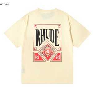 Masculino tshirts rhude tshirt designer de verão camisetas para camisa masculino tops letra de luxo impressão camisa masculina feminina roupas de manga curta sxl tshirts modas