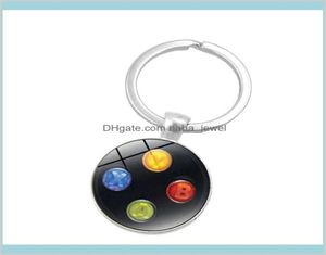 Keychains Acessórios de moda Cadeia Geeky namorado Perfect Gift Idea Jewelry Video Game Controler Key Ring Pattern Keychain Drop8987931