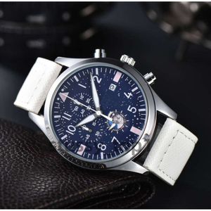 AAA Quality Iwcity Watch Men Watch Luxury Mens Big Pilot Watches Auto Mechanical Uhren Super Luminous Date Watchmen Leather Strap Montre Luxe CDP ES Men 58E