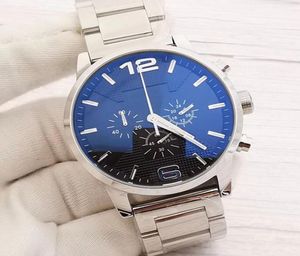 Masowe zegarki męskie Top marka luksusowa zegarek ze stali nierdzewnej chronograph Man Big kwarc na rękę Zegar Men Relogio Masculin9759887