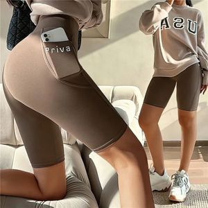 Mulheres Yoga Sports Shorts High Caists Fitness Streetwear Casual Casa Curvera Feminina Feminina para Ladies calças de treino 240510