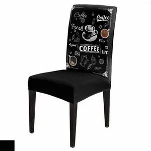 Coperchio di sedia per chicchi di caffè tazza da pranzo spandex per sedile per sedile per matrimonio per banchetti per la festa della festa del banchetto